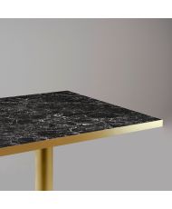 High table 60 x 60 cm Rome bistro glossy black marble