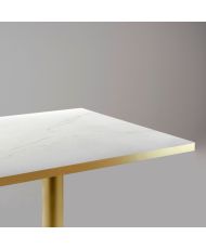 Bar table 60 x 60 cm Rome bistro translucent marble