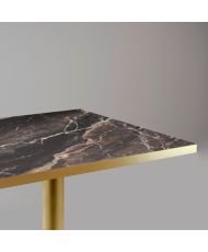 High table 60 x 60 cm Rome bistro veined marble