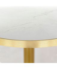 Table ronde Ø 70 cm Rome bistrot marbre translucide
