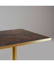 Table 70 x 70 cm Rome bistrot rouille 