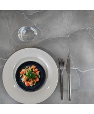 Table 70 x 70 cm - Round model with white blue moon leg