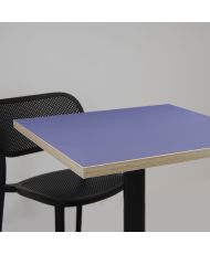 Table 70 x 70 cm - modèle Bazila bleu note chants bois