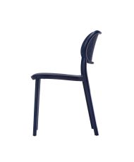 4 stackable polymer chairs for indoor and outdoor use