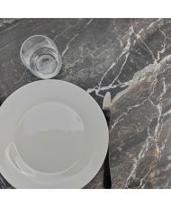 Standing table 60 x 60 cm - Round model with white royal marble base