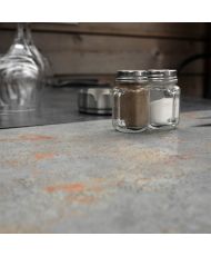 Standing table 60 x 60 cm - Round model, white rust gray foot