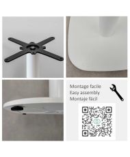 Standing table 60 x 60 cm - Round model, white rust gray foot