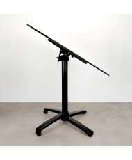 Foldable terrace table in Compact HPL terrazzo decor 70 x 70