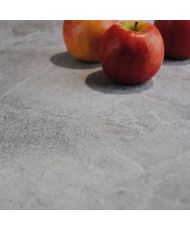 Tavolo altezza 90 cm, pieghevole per terrazzo in Compact HPL decoro grigio pietra 70 x 70