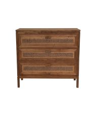 Buffet 3 tiroirs en teck 90 x 42 x 85