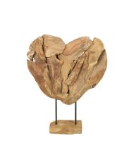 Collection HSM - Décoration Cœur Moyen - 43x10x60 - Naturel - Teck