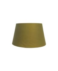 Collection HSM - Abat-jour rond conique de taille moyenne - ø35/26x24 - Vert olive - Tissu