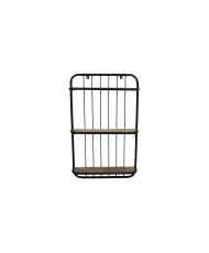 Étagère murale en métal noir 50 x 12 x 80
