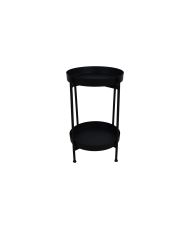 Table d'appoint ronde noir 35 x 35 x 50