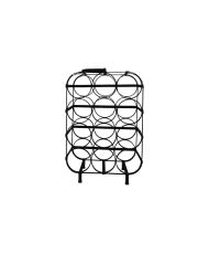 Collection HSM-Porte-bouteilles debout pour 12 bouteilles-35x25x50-Noir-Métal