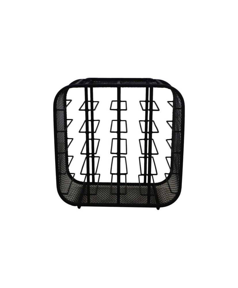 Collection HSM - Range-bouteilles debout pour 20 bouteilles - 55x25x55 - Noir - Métal Collection HSM - Range-bouteilles debout pour 20 bouteilles - 55x25x55 - Noir - Métal