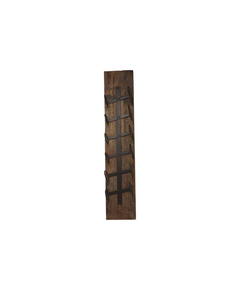 Collection HSM - Porte-bouteilles suspendu 6 bouteilles - 20x13x100 - Marron/Noir - Mangue/Métal Collection HSM - Porte-bouteilles suspendu 6 bouteilles - 20x13x100 - Marron/Noir - Mangue/Métal