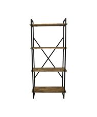 Étagère 4 niveaux métal noir 80 x 35 x 180