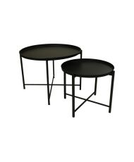 2 Tables d'appoint ronde ø65 x 45/ø45 x 38