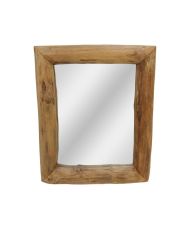 Miroir rectangulaire en teck 50 x 7 x 60