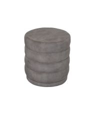 Collection HSM - Pouf rond Rings - 45x45x40 - Blanc - Tissu