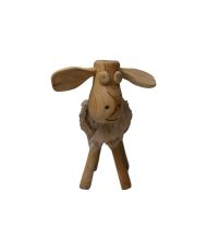 Collection HSM-Schaap Shawn Small-32x14x32-Assorti/Naturel-Peau de chèvre/Teck