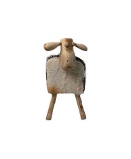 Collection HSM-Schaap Shawn Large-58x34x62-Assorti/Naturel-Peau de chèvre/Teck