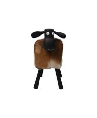 Collection HSM-Schaap Shawn Large-58x34x62-Assorti/Noir-Peau de chèvre/Teck