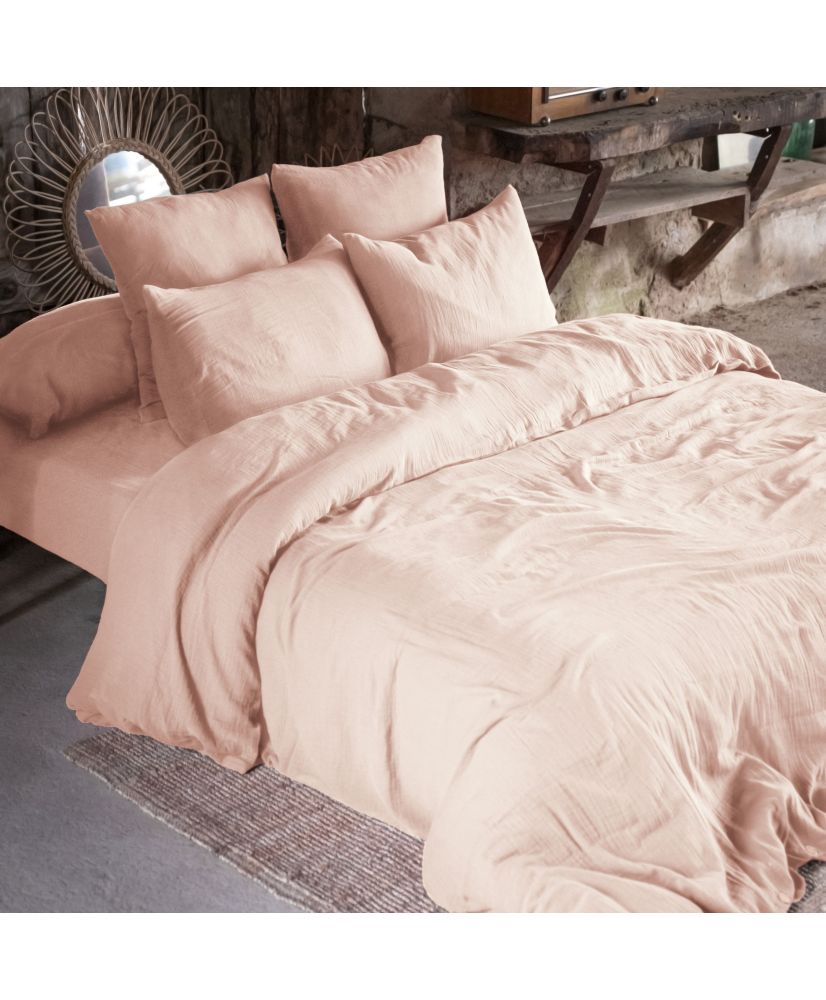 Housse de Couette 240 x 220 cm GAÏA Guimauve Housse de Couette 240 x 220 cm GAÏA Guimauve