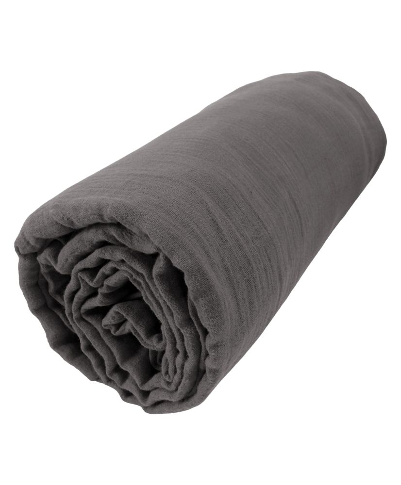 Fitted sheet 140 x 190 cm GAÏA Granit Fitted sheet 140 x 190 cm GAÏA Granit