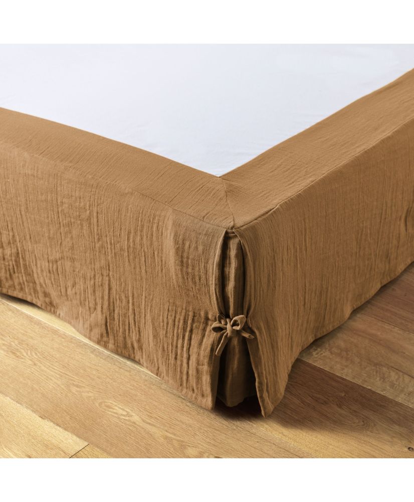 Faldón de cama 180 x 200 cm GAÏA Camel Faldón de cama 180 x 200 cm GAÏA Camel