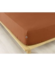 Fitted sheet 140 x 190 cm CANDICE Tomette