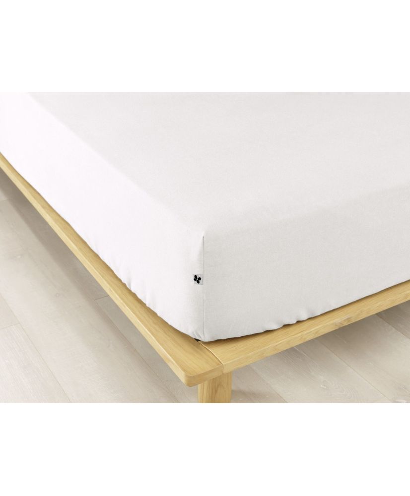 Fitted sheet 180 x 200 cm CANDICE Neige Fitted sheet 180 x 200 cm CANDICE Neige