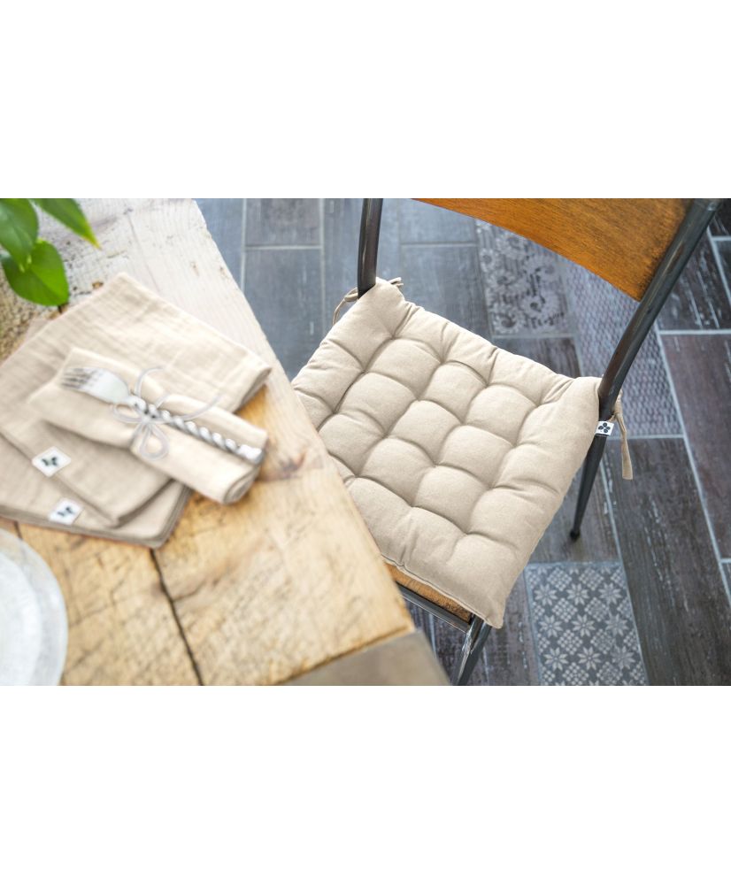 Chair cushion 38 x 38 cm KALA Greige Chair cushion 38 x 38 cm KALA Greige