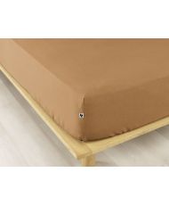 Fitted sheet 180 x 200 cm CANDICE Camel