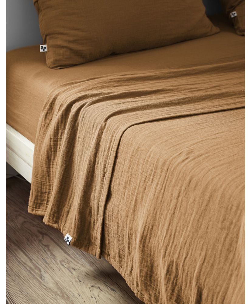 Drap plat 270 x 300 cm GAÏA Camel Drap plat 270 x 300 cm GAÏA Camel
