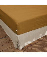 Drap housse 140 x 190 cm SOLINE Caramel