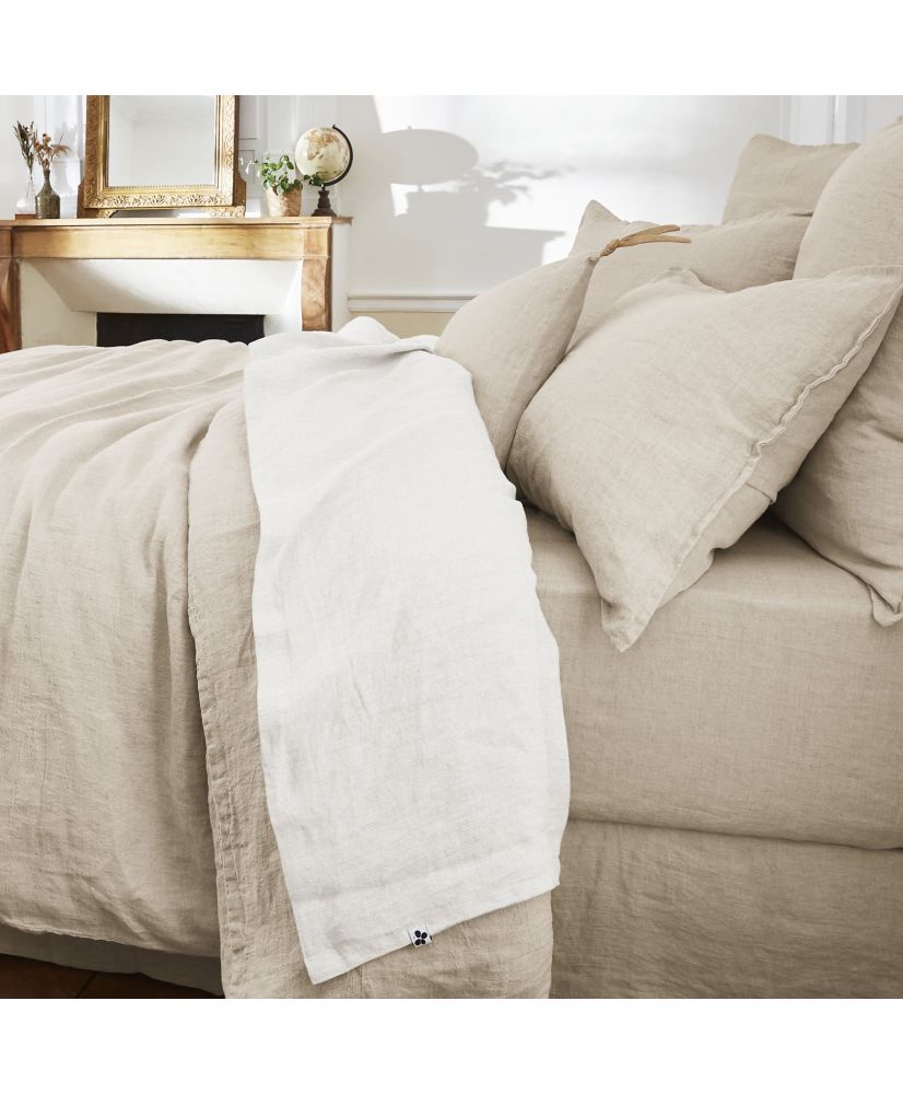 Flat sheet 270 x 300 cm SOLINE Chalk Flat sheet 270 x 300 cm SOLINE Chalk
