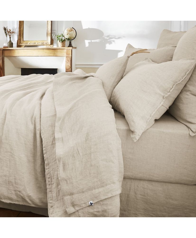 Drap plat 270 x 300 cm SOLINE Sable Drap plat 270 x 300 cm SOLINE Sable