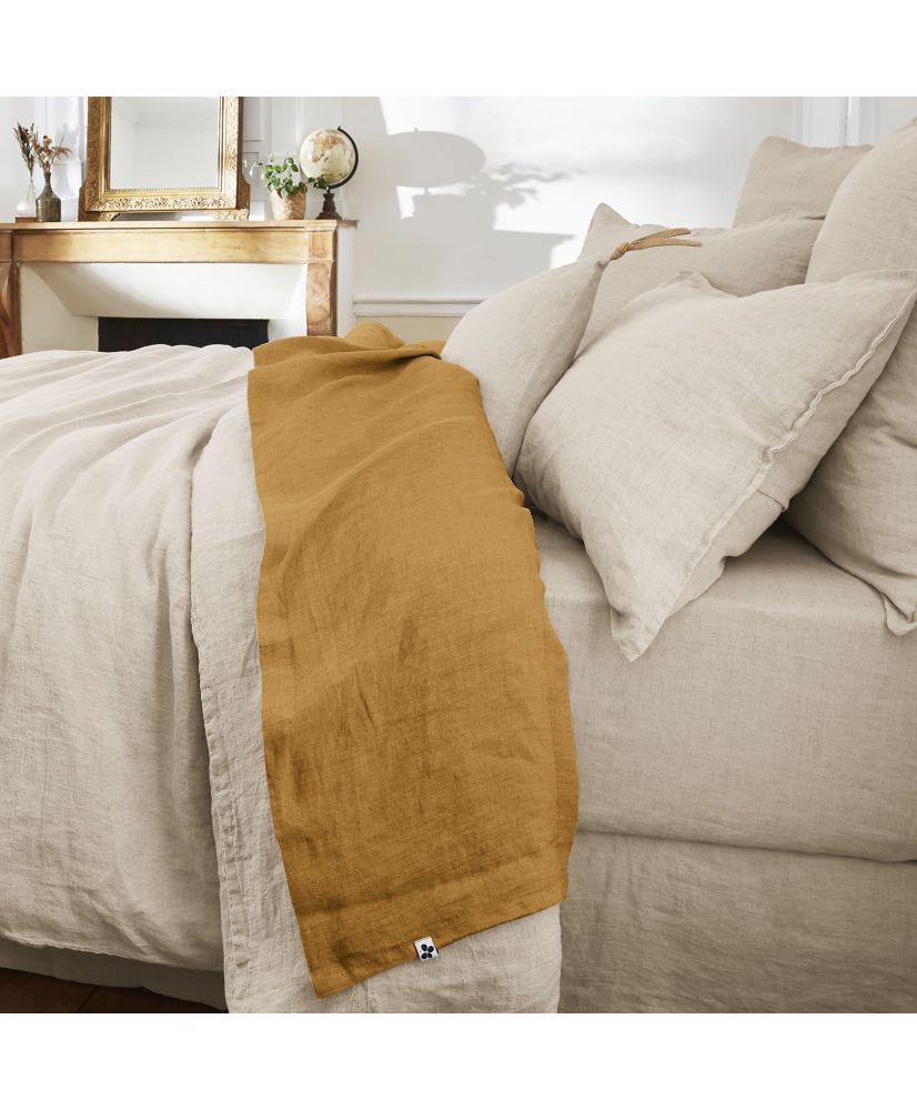 Drap plat 270 x 300 cm SOLINE Caramel Drap plat 270 x 300 cm SOLINE Caramel