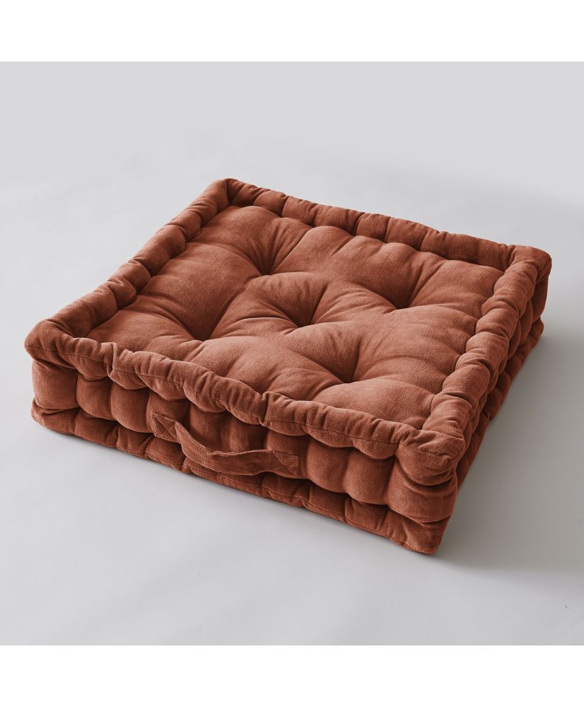 Cuscino da pavimento 50 x 50 x 10 cm CÉSAR Terracotta Cuscino da pavimento 50 x 50 x 10 cm CÉSAR Terracotta
