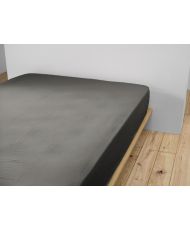 Drap housse 200 x 200 cm GAÏA Granit