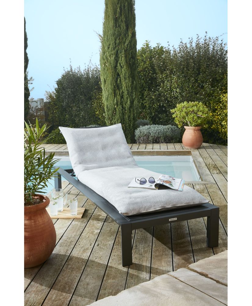 Housse de bain de soleil 70 x 190 cm NAÏA Galet Housse de bain de soleil 70 x 190 cm NAÏA Galet