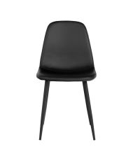 Set of 2 Dining room Chairs with gray velvet armrests and black feet
