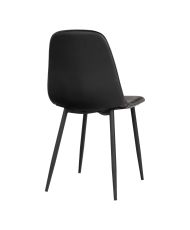 Set of 2 Dining room Chairs with gray velvet armrests and black feet