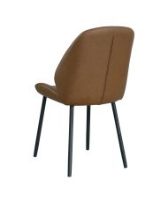 Set of 2 Dining room Chairs with gray velvet armrests and black feet