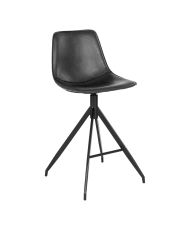 Set of 2 Dining room Chairs with gray velvet armrests and black feet
