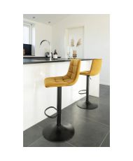 Set of 2 Dining room Chairs with gray velvet armrests and black feet