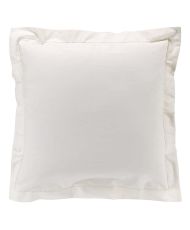 2 taies d'oreiller percale écru 63 x 63 cm