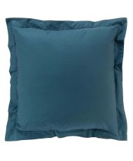 2 blaue Perkal-Kissenbezüge 63 x 63 cm